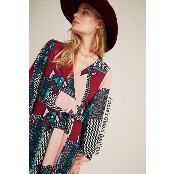 NWT Anthropologie Virginia Wrap Maxi Dress - Picture 3 of 13